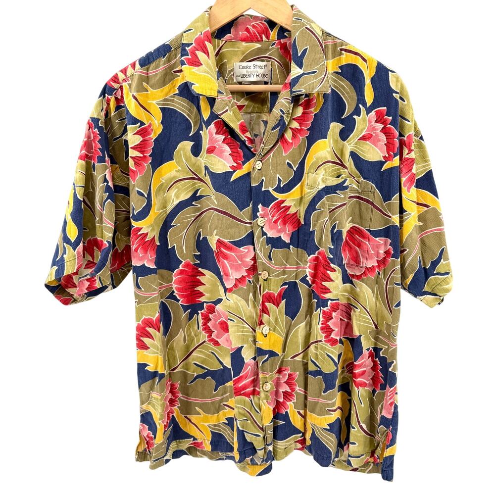 Vintage 90s Cooke Street Liberty House Hawaiian Aloha Tropical Floral Shirt